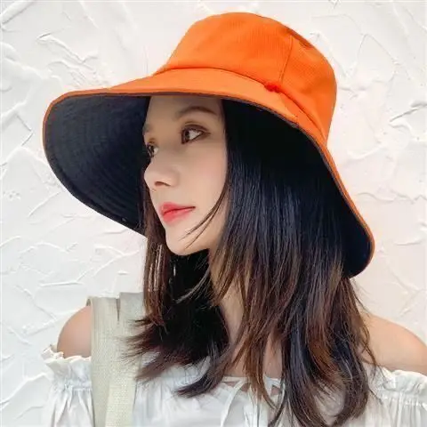 

Sunshade Hat Female Sunscreen Fisherman Hat Summer Double-sided Large Brim Anti-ultraviolet Foreign Sun Hat Female