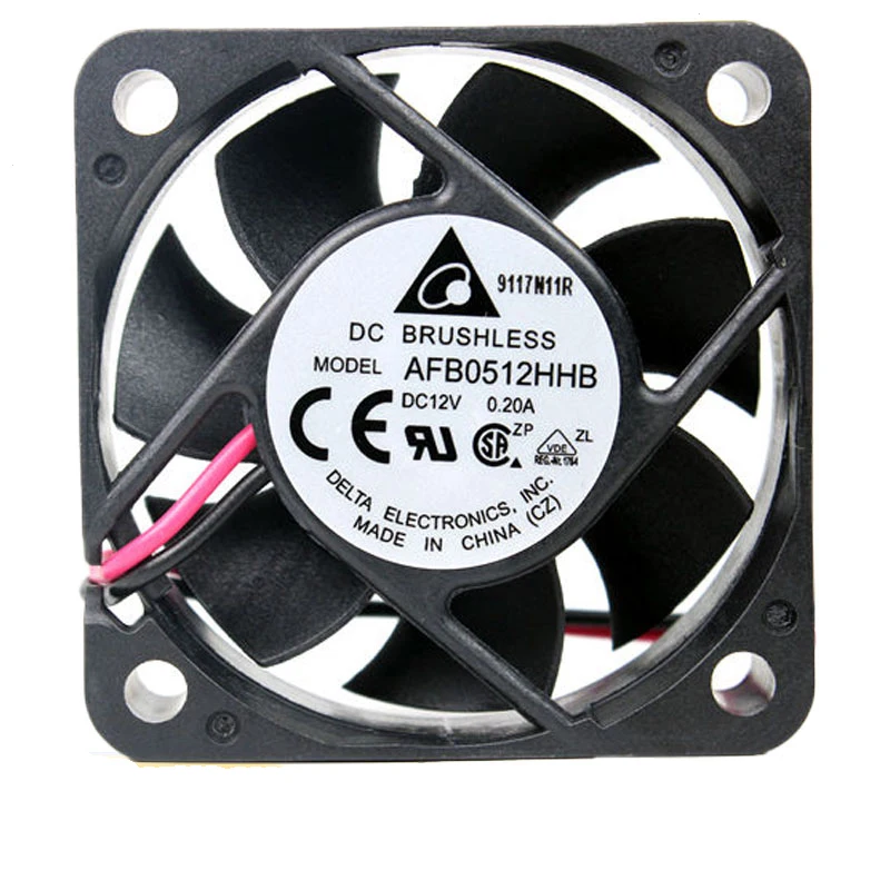 Новый оригинальный 2-проводной охлаждающий вентилятор AFB0512HHB DC12 в 0,20a 5015 5 см