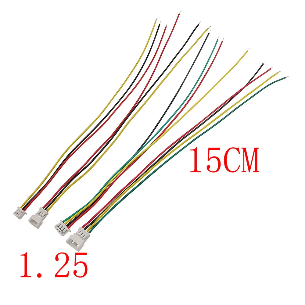 Micro JST 1.25 Connectors 2 Pin 5 Pairs Male Female Plugs Cables Wire