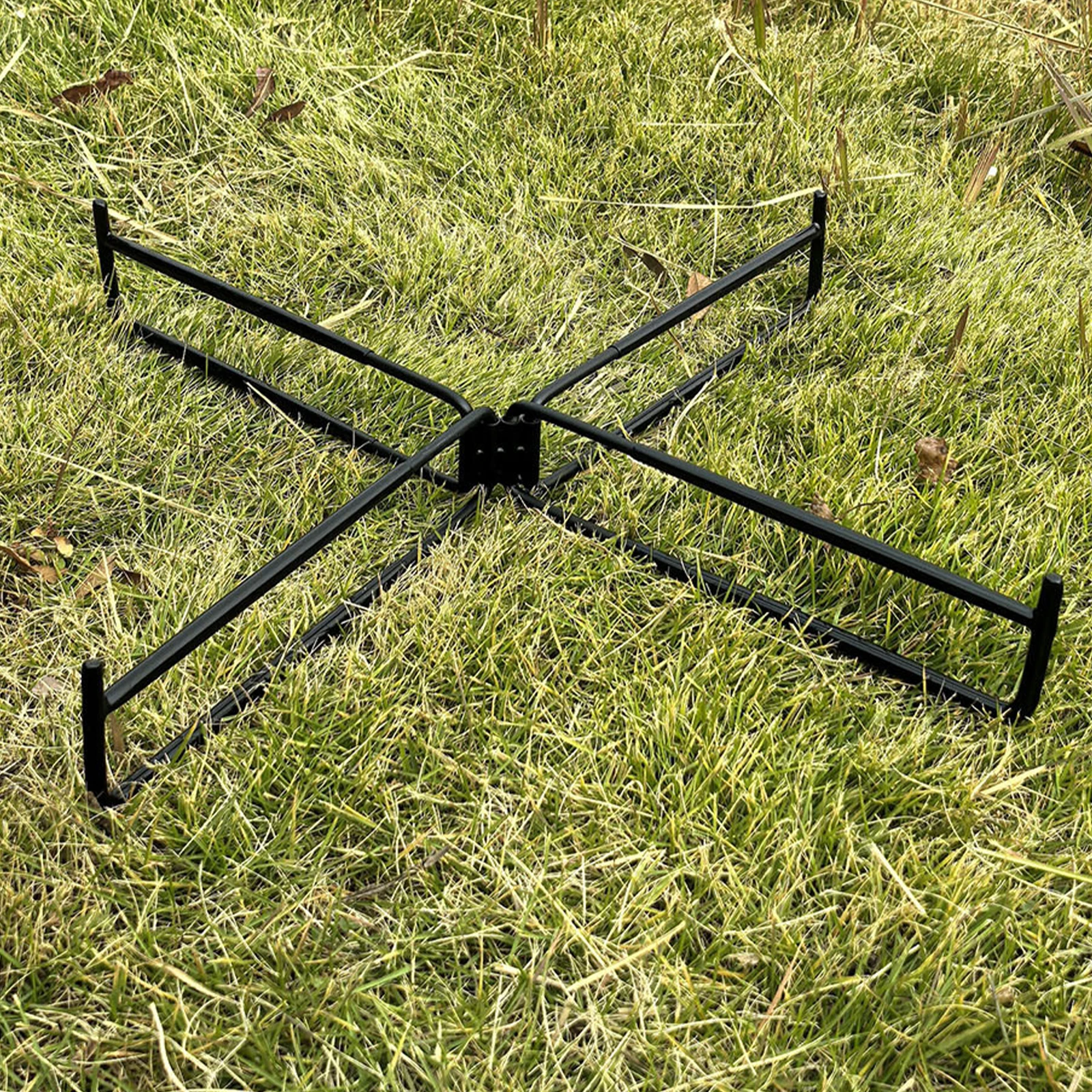 Camping Foldable Fridge Ice Box Stand Cooler Support Base Iron Anti-Slip Picnic BBQ Bucket Bracket for Camping Fishing Outdoor