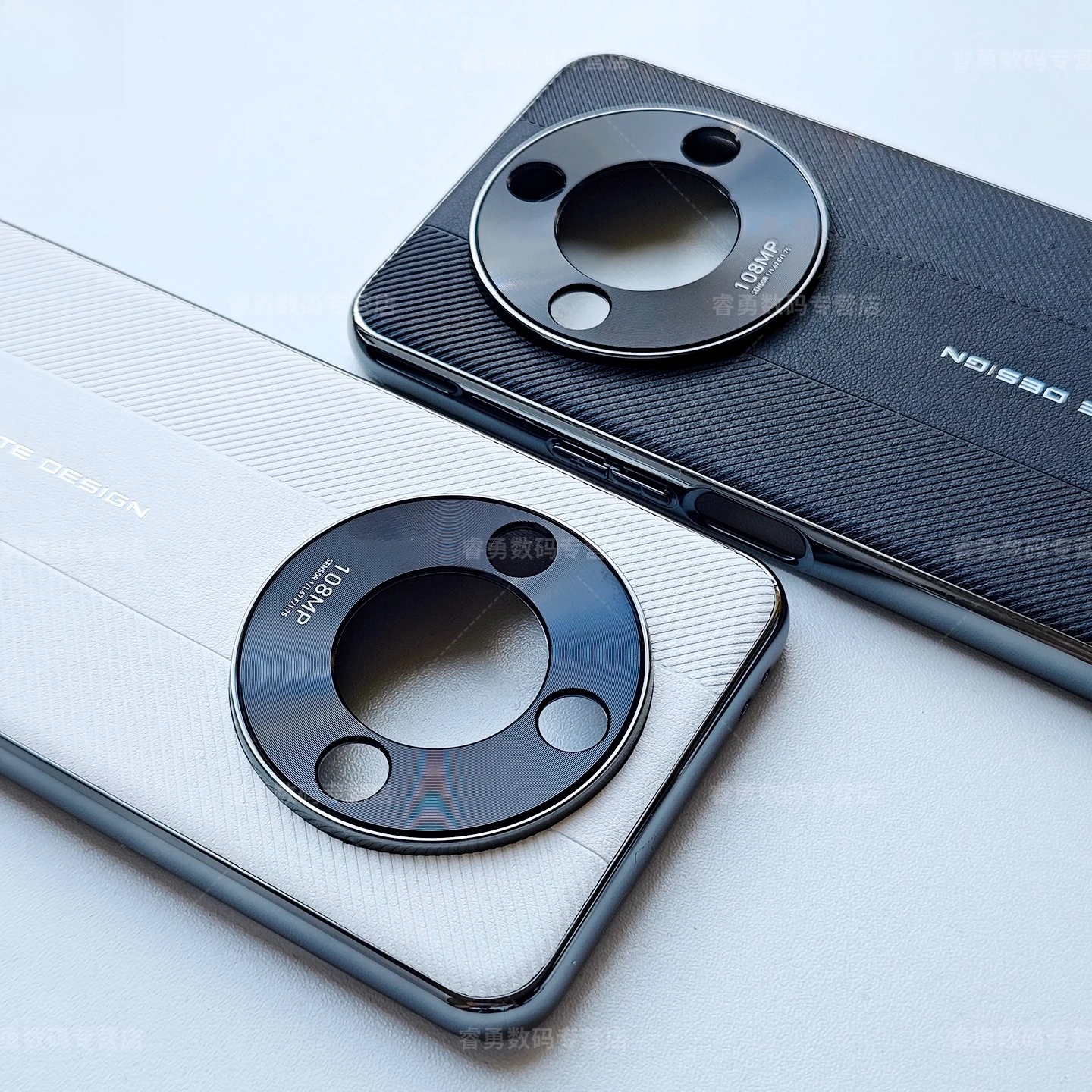 Luxury PU Leather Stripe Full Coverage Plating Back Cover - Premium Case with Bumper Protection