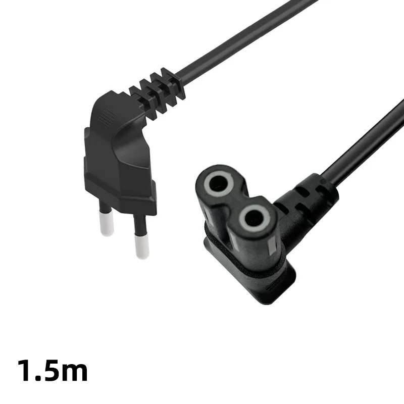 유럽 ??한국 2 프롱 90도 각도 Firgure 8 Ac 전원 공급 장치 케이블 코드 TV LED 삼성 필립스 노트북