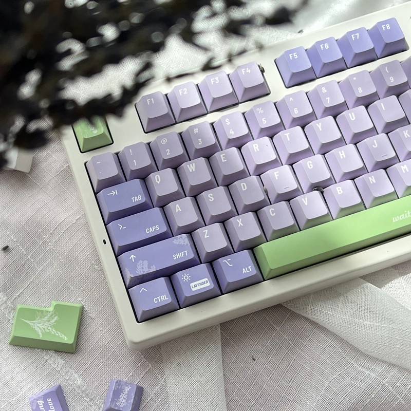 Gmk Lavender Keycaps Grupo Cherry Perfil Keycap Pbt Tintura Subbed q2 k2 65 75 Anne Gh60 Gk64 Poker 144 Chaves