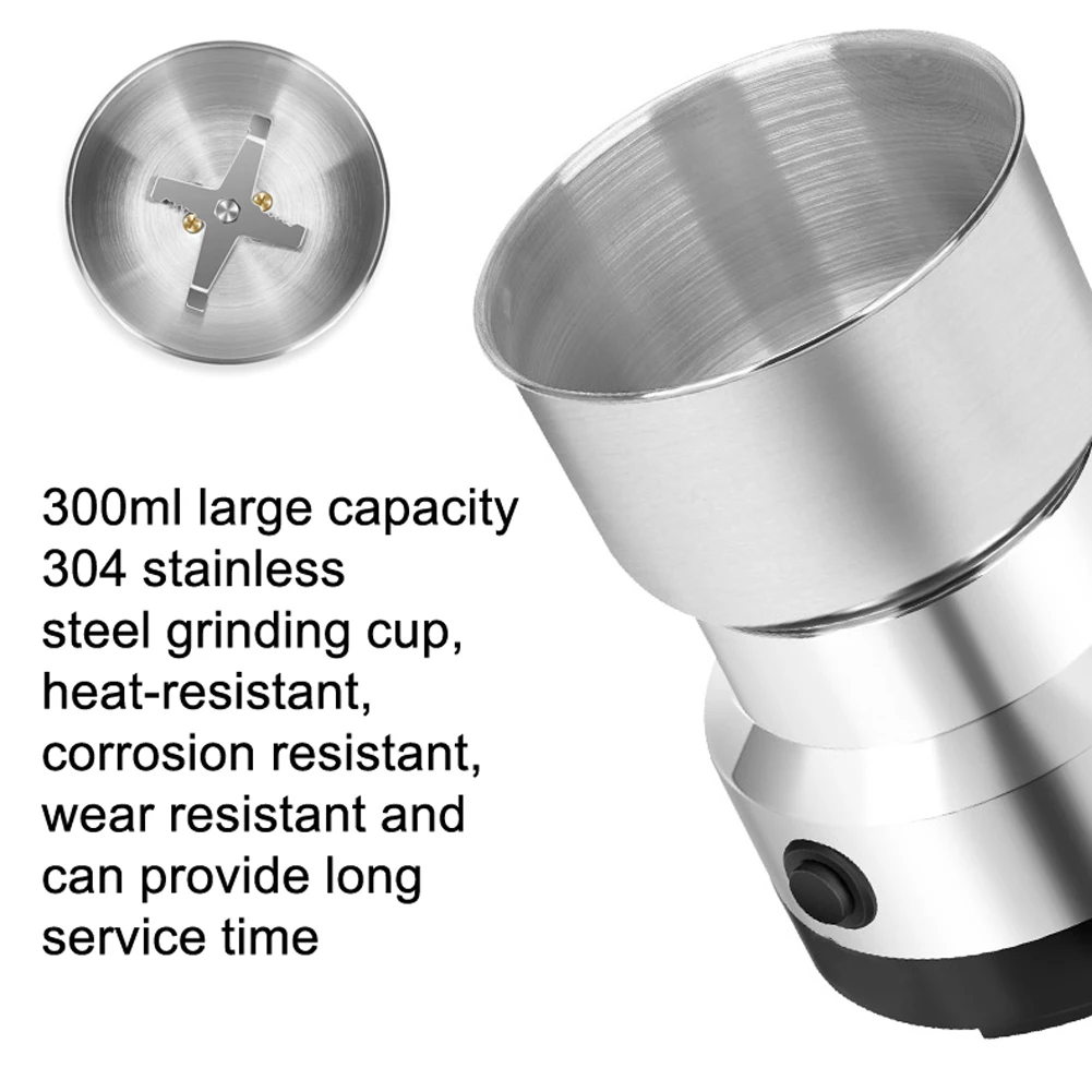 Multipurpose Electric Coffee Bean Grinding Tool Stainless Steel Milling Machine for Seeds Spices Herbs Nuts Coffee Grinder