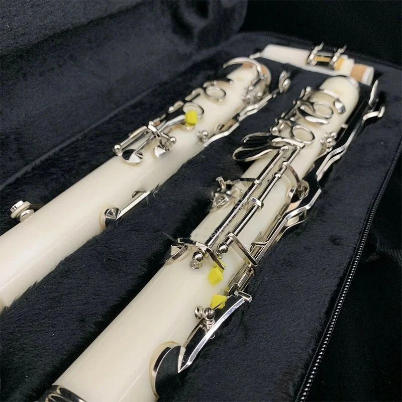 New First-class G key clarinet Ebony Wood White silver-plated keys Good material and sound with Case
