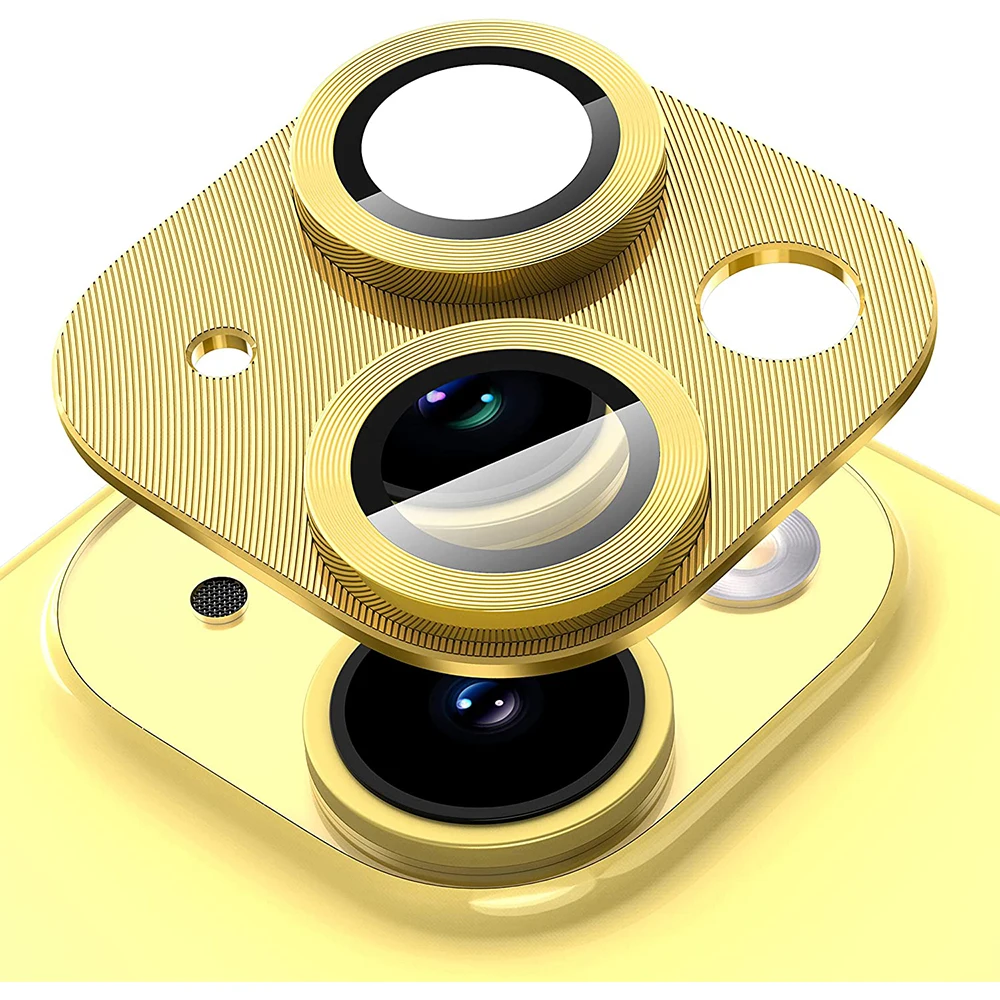 Premium Metal Camera Lens Protector with Tempered Glass Cover