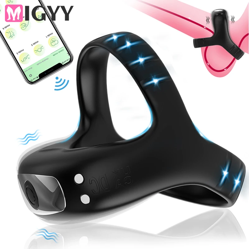 Vibrierender Penisring für Männer, Silikon-Vibration, Penisringe, Herren-Vibrator, Verzögerung der Ejakulation, stärkere Erektion, Sexspielzeug für Erwachsene 1