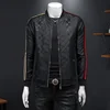 Light Luxury High-Grade Jacquard Jacket Men's Versatile Handsome Stripes Outwear Spring Autumn Male Large Size Slim Fit Outcoat 3