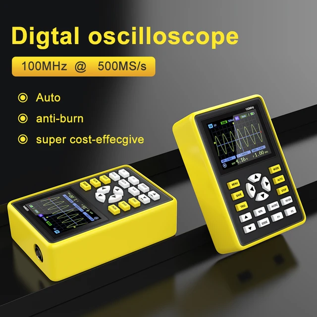FNIRSI-5012H 2.4-inch  Screen Digital Oscilloscope 500MS/s Sampling Rate 100MHz Analog Bandwidth Support Waveform Storage 1