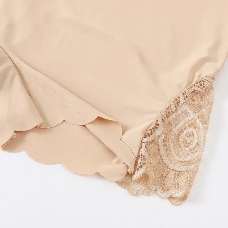 Safety Shorts Safety Pants Sexy Lace Edge Seamless Summer Soft Ice Silk Breathable Short Tights Under Skirt Women Modal Underwear