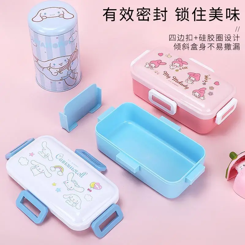 

Cinnamoroll My Melody Anime Kawaii Sanrio Bento Box 525Ml Cartoon Cute Fresh-Keeping Heating Storage Case Girls Gifts