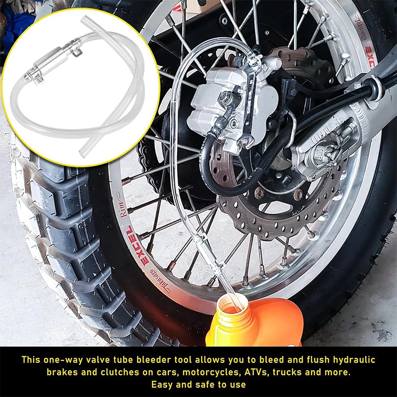 1PC Car Motorcycle Brake Bleeding Kit Oil Change Pump Tool Hydraulic Brake Bleeder Tools Quick Connection/seal Without Leakage