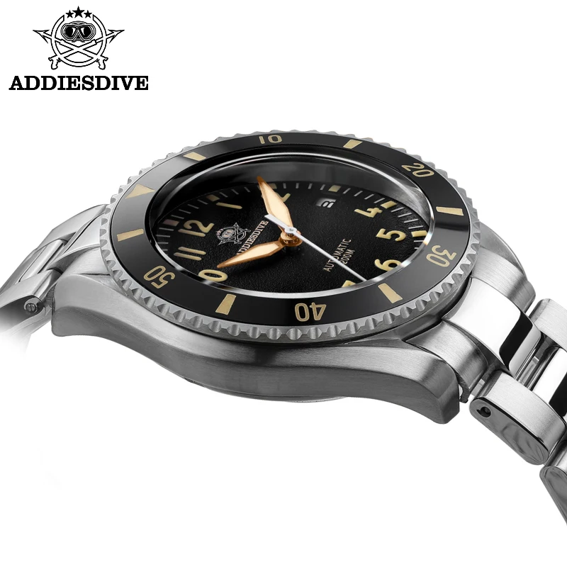 ADDIESDIVE Business Men's Automatic Mechanical Watch 20bar Diving Waterproof Stainless Steel Super Luminous Watches reloj hombre