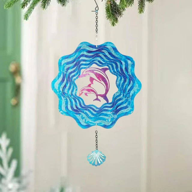 Hanging Wind Spinner Mesmerizing Dolphin Wind Spinner Seashell