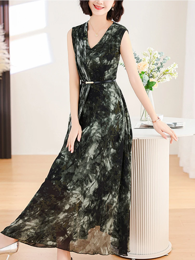 

Женское элегантное шифоновое пикантное Макси-Платье, летнее богемное повседневное женское длинное винтажное облегающее платье с цветочным рисунком 2024, модные шикарные платья для