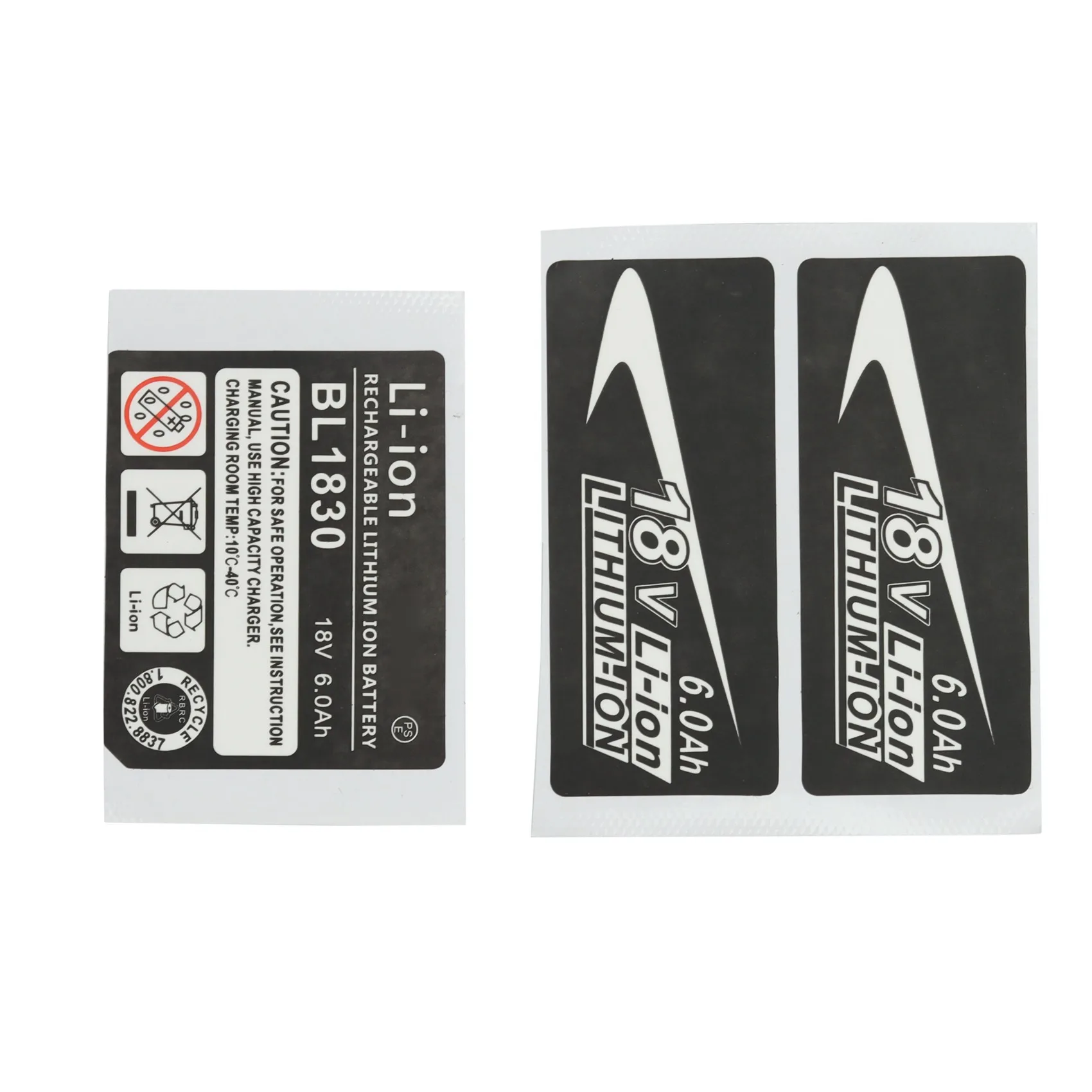 

10 Sets of BL1830 Label Lithium Ion Battery 18V 6.0Ah Sticker Label Suitable for Makita 18V Battery Logo