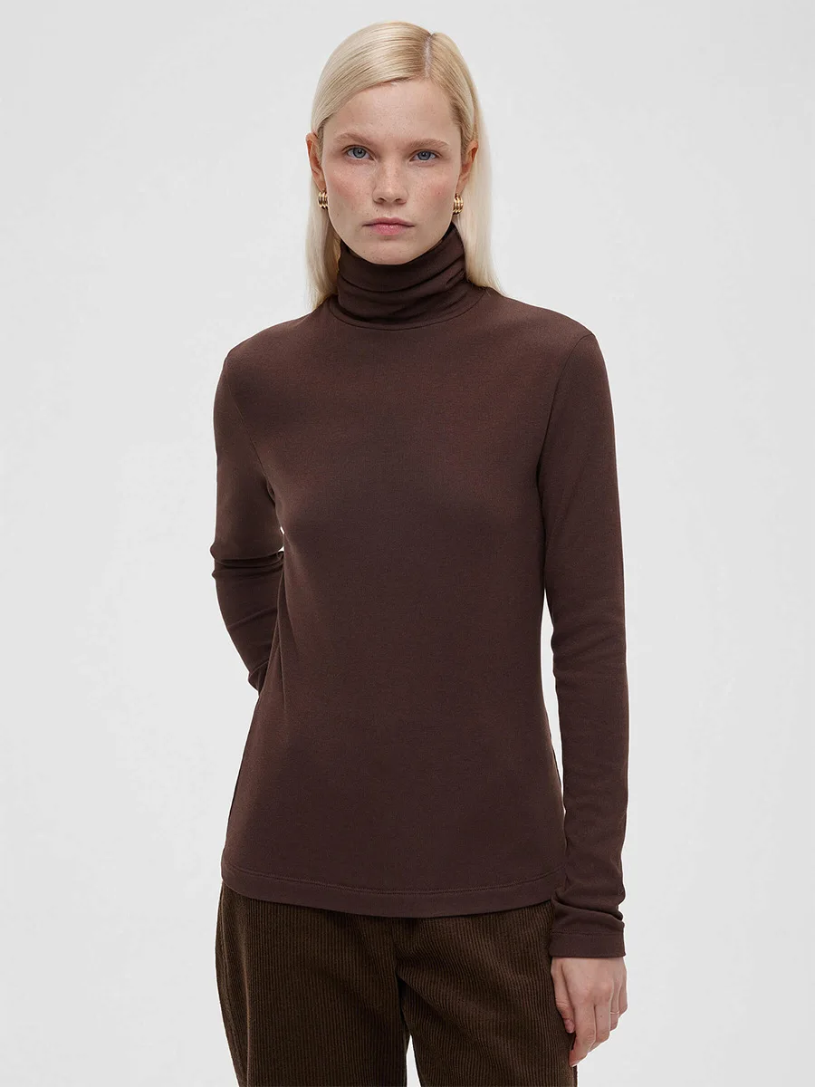 Bornladies Women's Comfortable Autumn Winter Velvet Turtleneck Long Sleeve T-Shirts Warm Inner Wear Solid Color Top