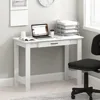 Writing Desk with Drawer, White, Special Feature Lightweight, Sturdy, Durable, Compact, Easy Assembly, Computer Desks 1