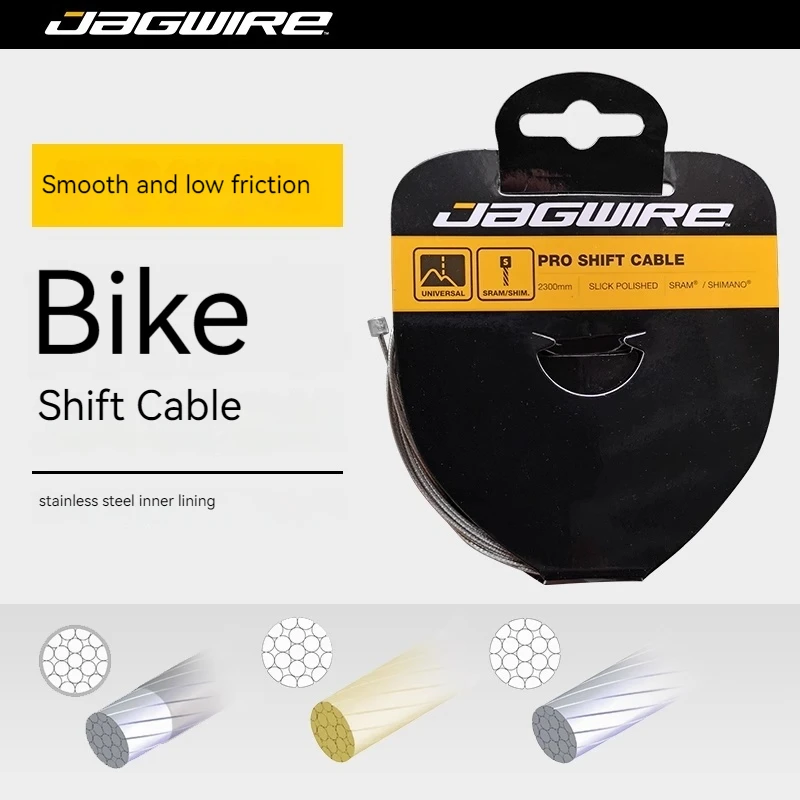 Jagwire Nano Slick Gold 스테인리스 스틸 시프트 내부 케이블, 저마찰 및 내마모성, MTB 및 로드 바이크용 범용