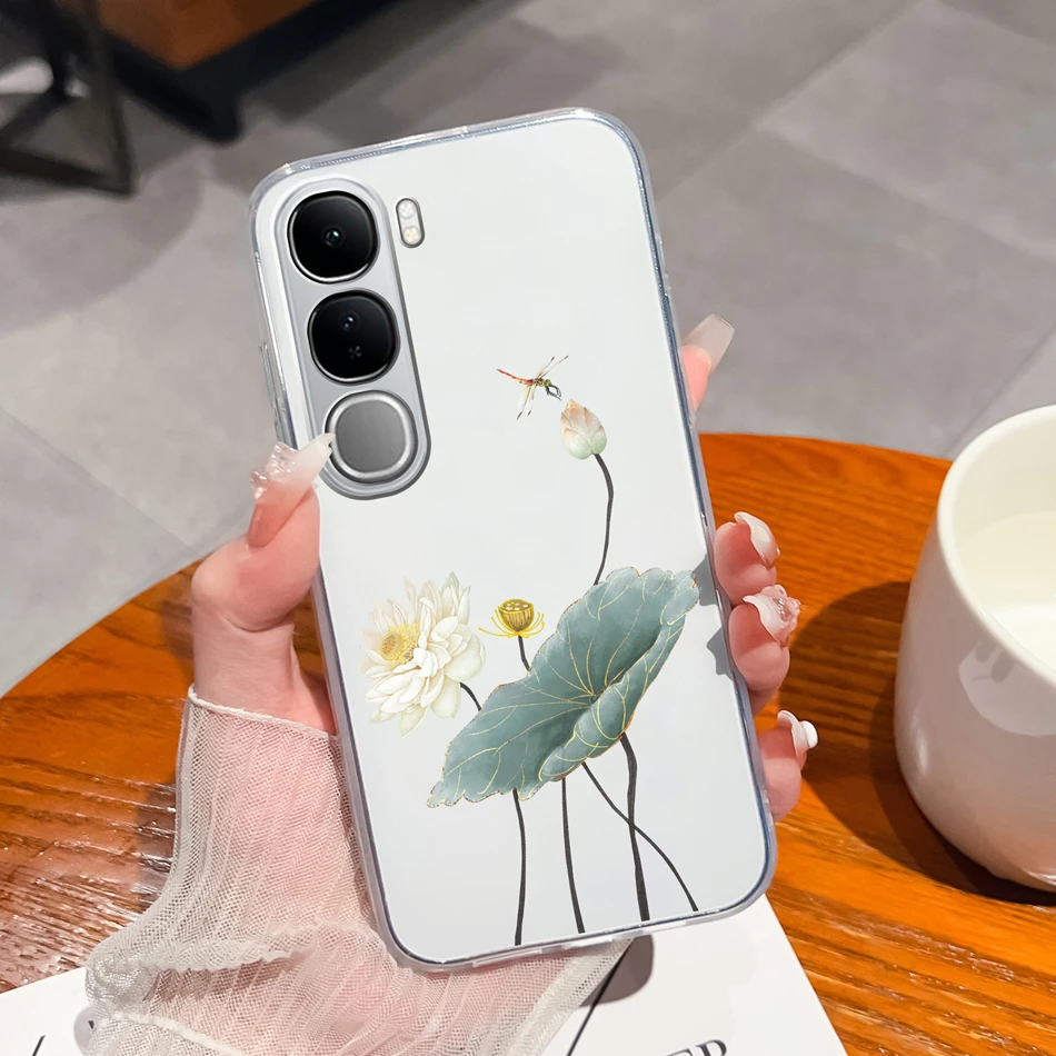 Lucky Flower Transparent Phone Case - Soft TPU Back Cover