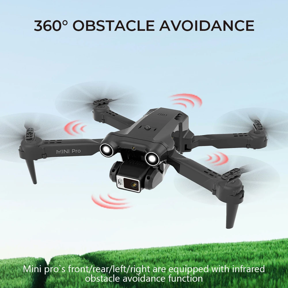 2024 New H63 RC Mini Drones Obstacle Avoidance Remote Control HD Drone 4K Dual Lens Optical Flow Positioning Quad Aircraft Adult
