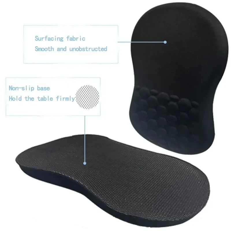 Ergonomic Wrist Rest Mouse Pad with Comfortable Support, Anti Slip and High Elasticity Memory Cotton Suitable for PC Laptops