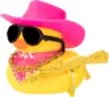 Cowboy Duck with Guns Car Dashboard Decorations Rubber Duck Car Ornaments with Cool Accessories Mini Swim Ring Sun Hat Sunglasse 5