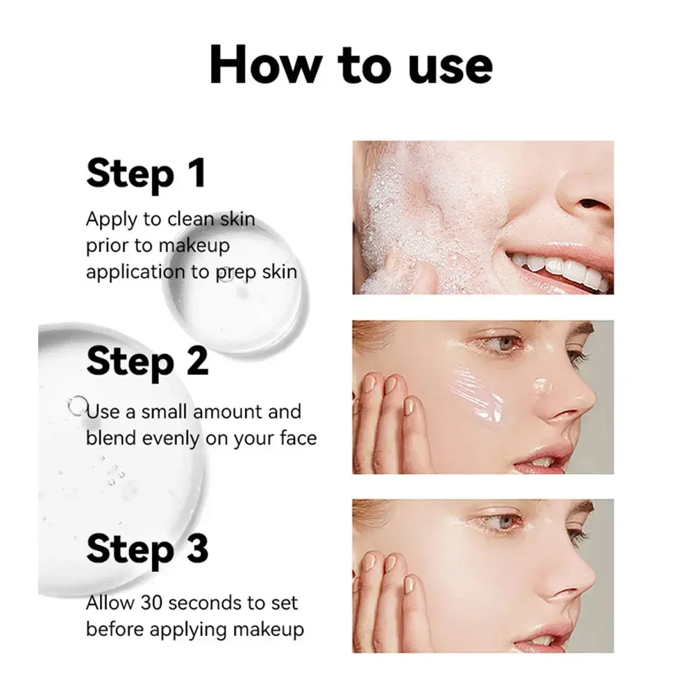Facial Primer Invisible Pore Oil Control Gel-based For Makeup