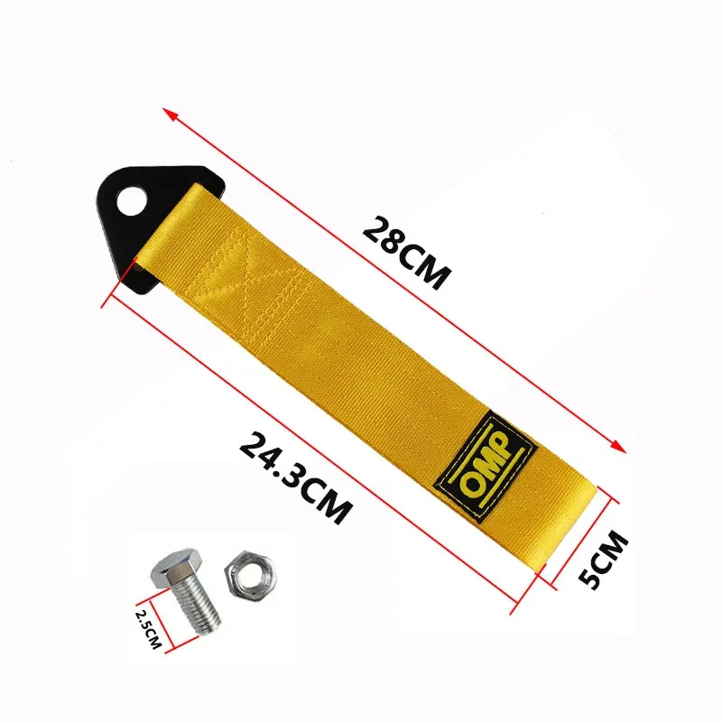 Nylon Tow Strap Car Tow Strap High-Strength Universal Car Racing Tow Ropes Auto Trailer Ropes Bumper Towing Strap