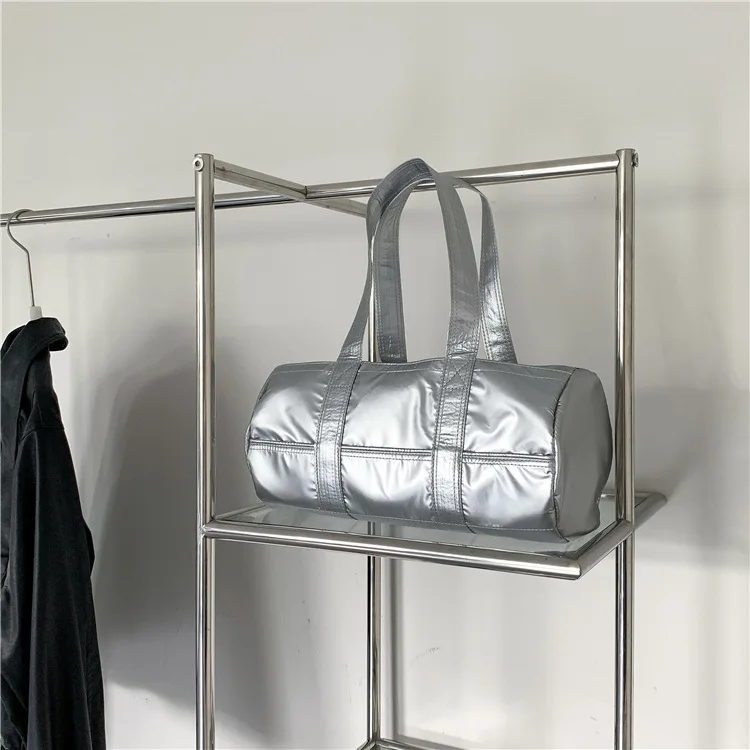 

Модная сумка через плечо с большой вместимостью и круглой формой для женщин, для спорта и фитнеса, нейлоновая сумка в Корейском стиле