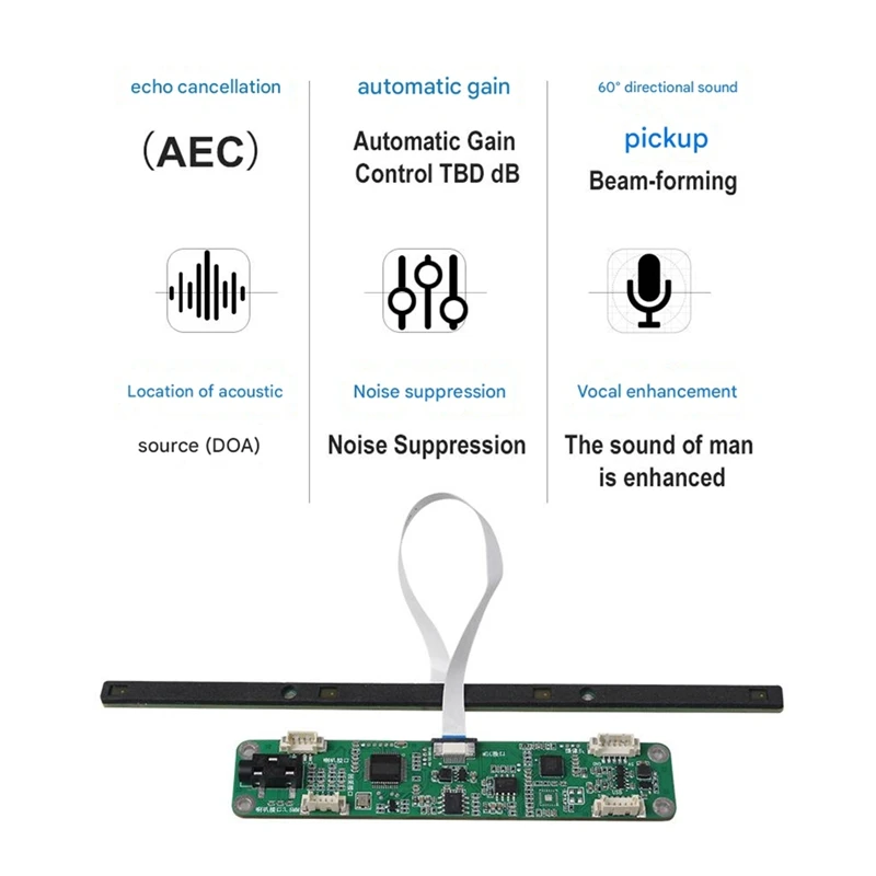 4-Array Directional Microphone Array USB Linear 60-Degree Sound Pickup Noise Reduction With Amplifier 3.5Mm-Y41A