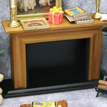 

2Pcs/Set Mini Fireplace Model Cute Miniature Furniture Simulation for Decorating Fireplace Model Dollhouse Fireplace