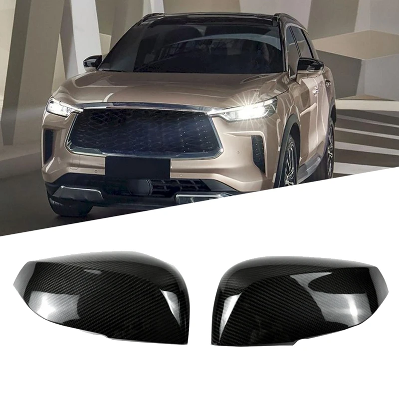 

Real Carbon Fiber Car Side Rearview Mirror Cover For Infiniti QX50 2016-2023 QX60 2016-2020 Door Mirror Cover Parts Accessories