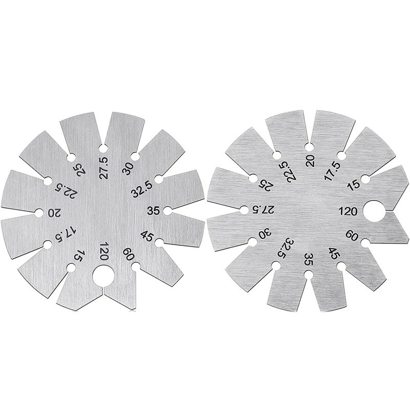 2 Pieces Stainless Steel Bevel Gauge Axe Angle Gauge Knife Blade Angle