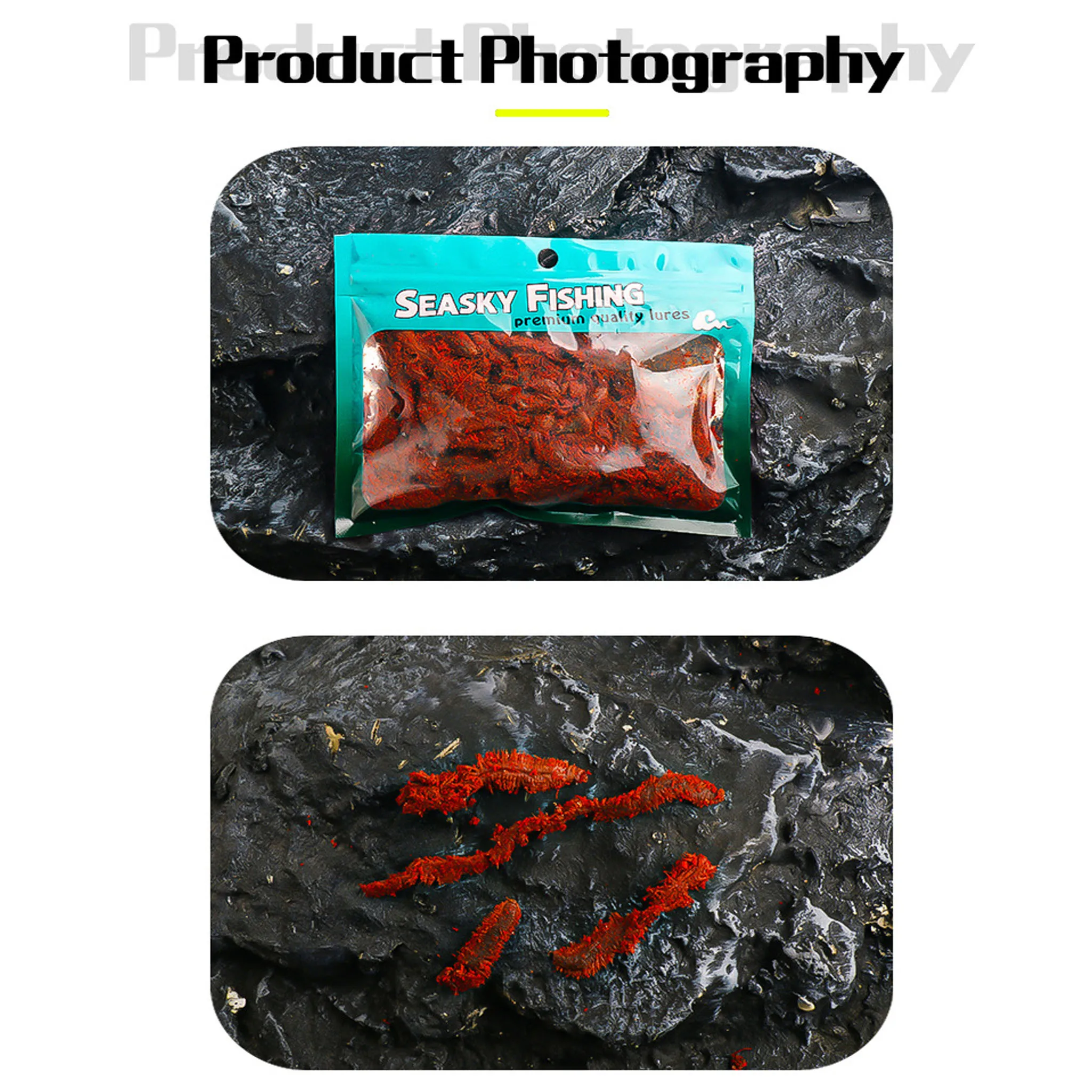 1pc Preserved Lugworm Bait 85g Silicone Marinated Finger-Length Worms Semi-Dried Ragworm Sandworm Bait Fishing Bait Accessories