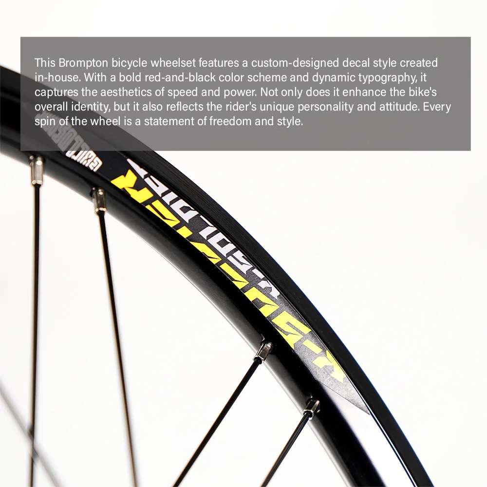 ブロンプトンバイクホイール用 CNC バイクホイールセット、349mm 16