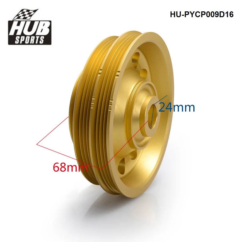 HUB sports Light Weight Aluminum Crank Shaft Pulley Wheel For Honda D-Series HU-PYCP009D16