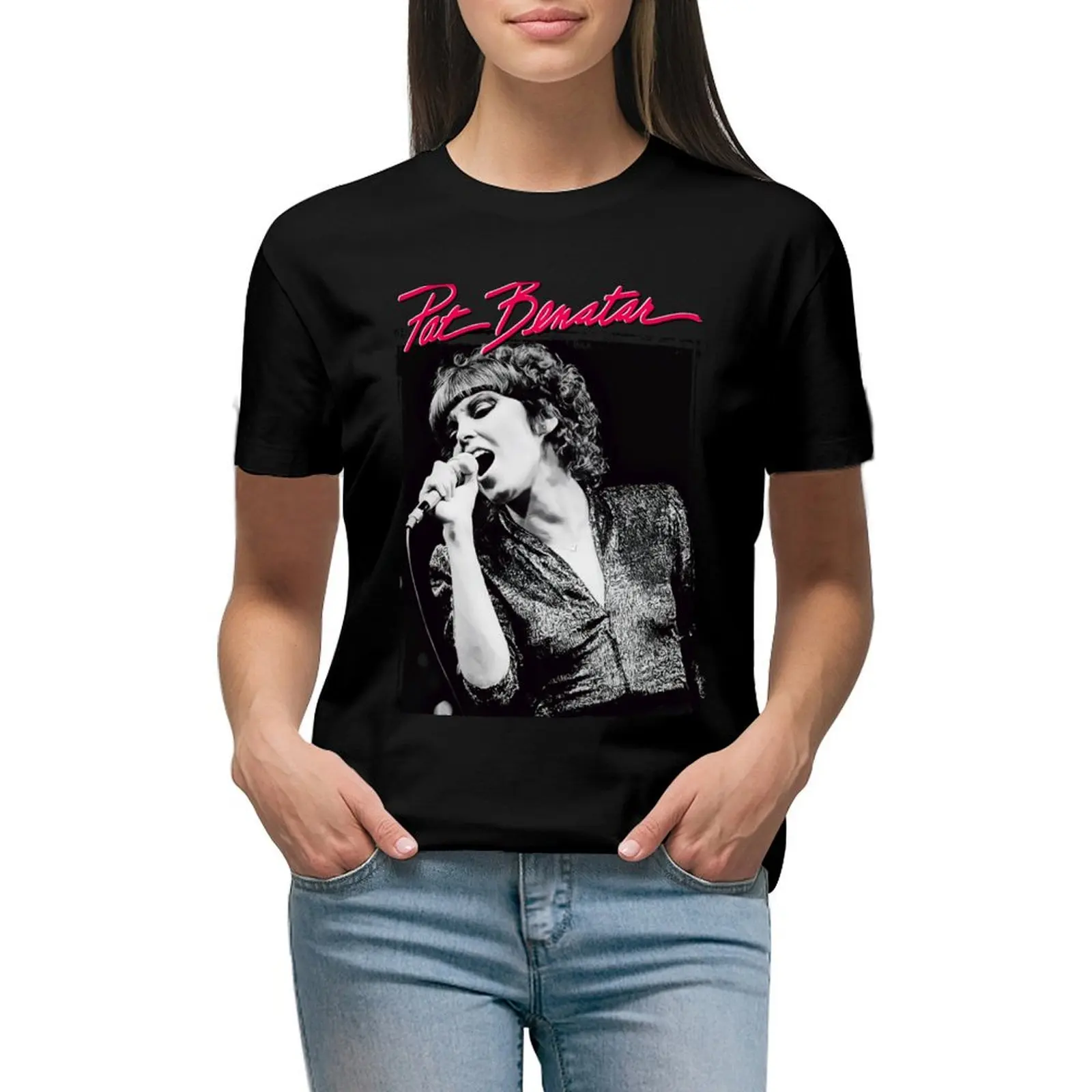 

Pat Benatar T-shirt vintage clothes tees Aesthetic clothing t-shirt dress for Women long