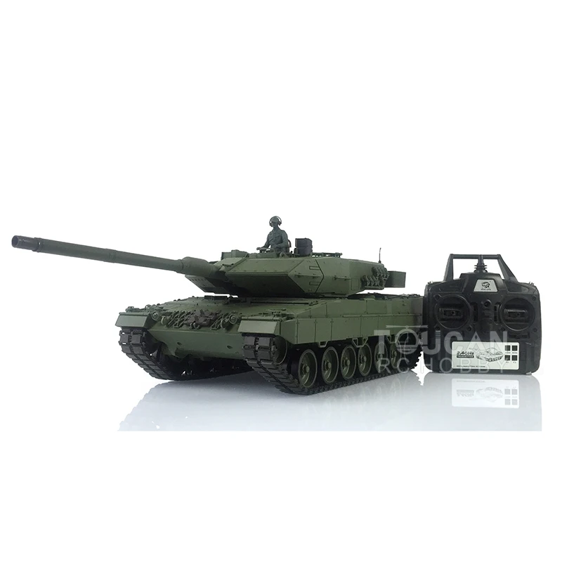 HENG LONG 1/16 그린 7.0 플라스틱 레오파드 2A6 RTR RC 탱크, 3889 W, 360 ° 터렛 RC 팬저, 남아용 TH19255-SMT4 장난감