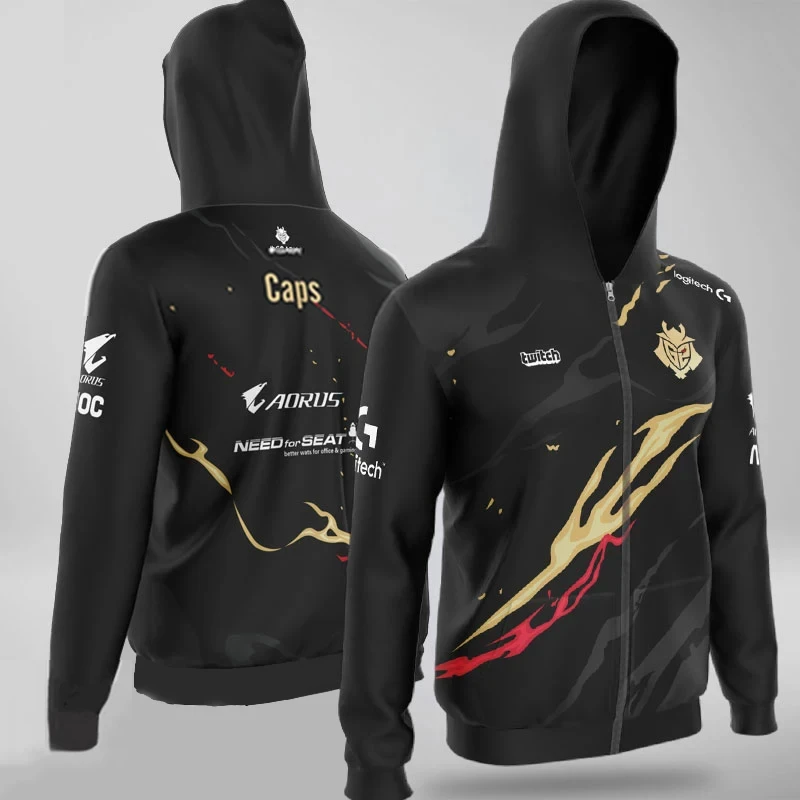 

G2 Team Men's Hoodies Customizable Name Sports Wear Men's Casual Uniforms G2 eSports Club moletom masculino com capuz