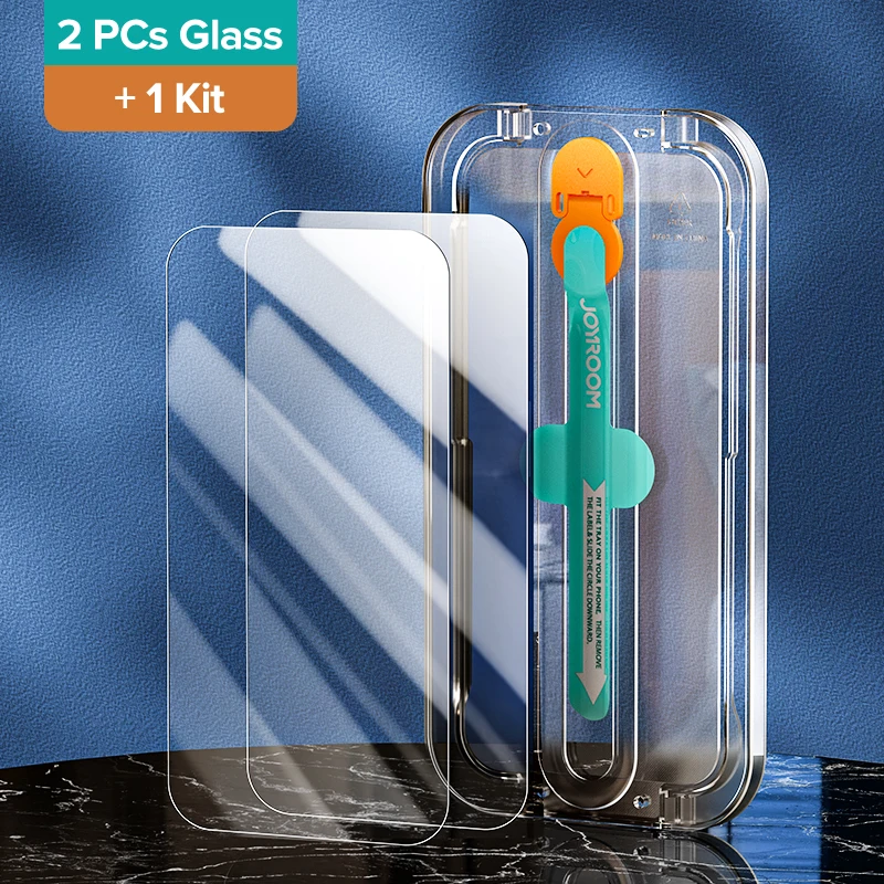 best screen guard for mobile Joyroom Tempered Glass for iPhone 13 12 Pro Max Explosion-proof Screen Protector for iPhone 13 Protective Glass with Install Kit best phone screen protector Screen Protectors