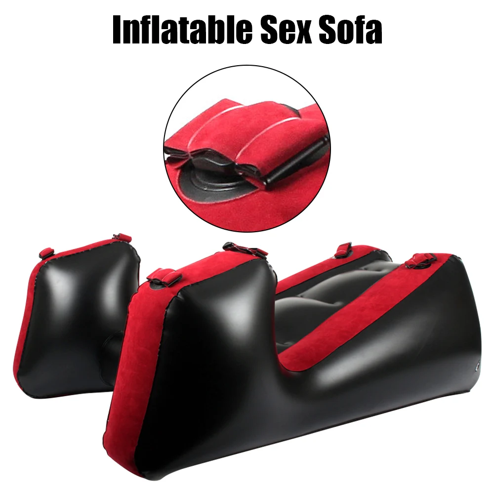 Sex Toys Sex Chair Bed Adult Games Sex Furniture Aid Straps For Couples Women Flocking PVC Chair Bed Inflatable Split Leg Sofa Mat