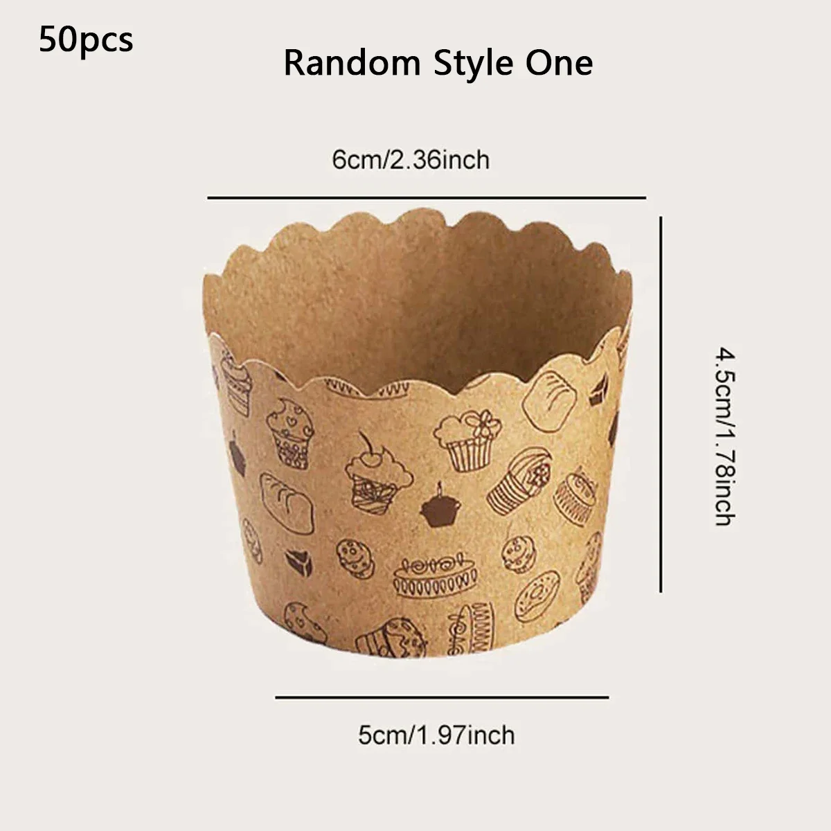 50pcs-Cake Baking Cup Cupcake Moulds Paper Mousse Cupwith Cover Baking Catering Container Cake Cup Muffin Cup