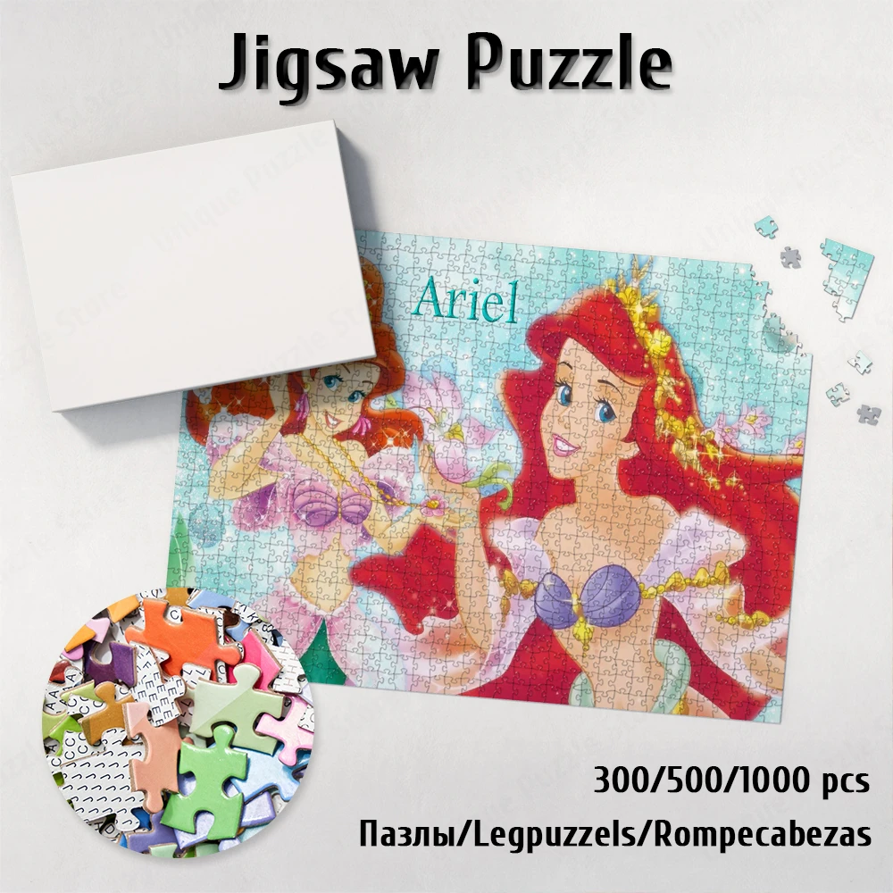

Пазлы-принцессы Ariel Disney, детские развивающие игрушки с героями фильмов, русалочкой