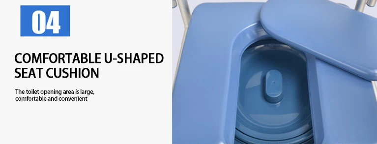 Powered Patient Lift Transfer Chair With Commode Foldable Bedside Commode Chair With Wheels Toilet 5