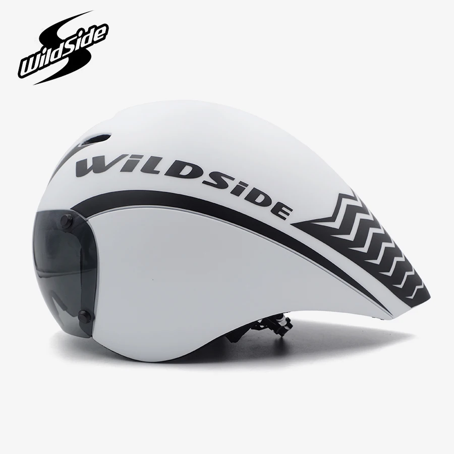 Bike helmet aero helmet with lens Triathlon TT tri goggles 