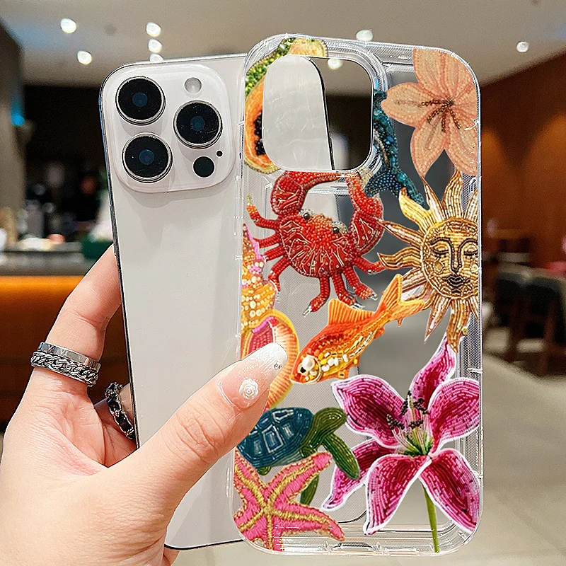 Clear Sun Marine Floral Eyes Soft Phone Case - Vibrant Protection Cover