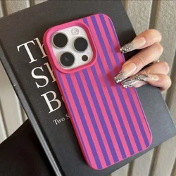 Colorful Striped Minimalist Couples Phone Case Cover - iPhone 18 Pro Max (SC04 - ME - P5108)