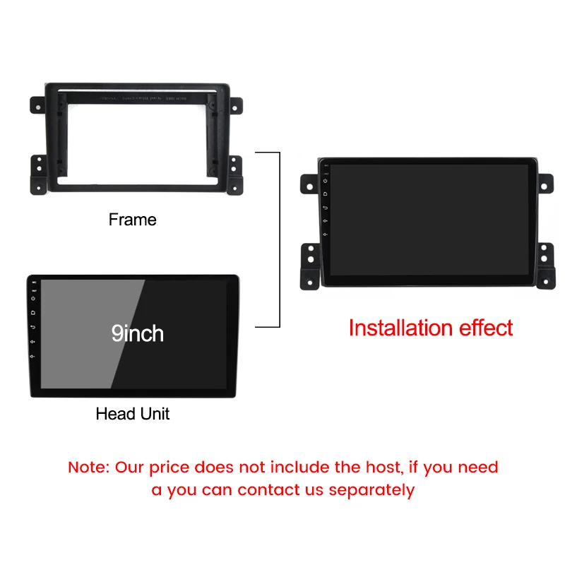 Ű ׷ Ÿ 2005-2017 9 ġ   ڵ  ׷ GPS MP5 ȵ̵ ÷̾ г  , 2 din Fascia