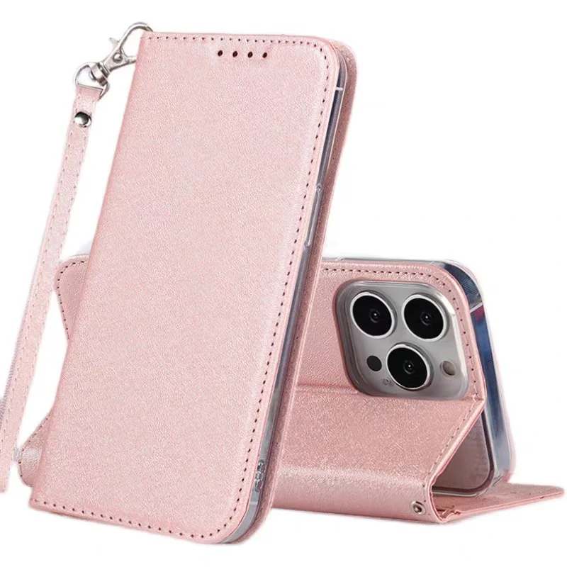For iPhone 16 12 13 14 15 Case Leather Silk Magnetic Flip Wallet Cover For iPhone 7 Plus X XR XS 11 Pro Max Case Stand Card Slot
